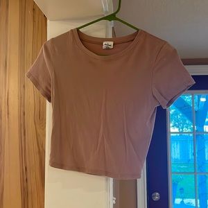 Destined light brown baby tee women’s size medium